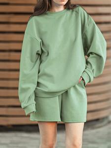 Custom <b>Women</b> Clothing Manufacturers 2 Piece Sweatshirt <b>and</b> <b>Shorts</b> <b>Sets</b> Best Quality <b>Women</b> <b>Sets</b> 2025 - Product Image 6