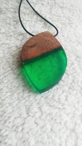 Best Charming Wood & Resin Unique Design Wholesale <b>Pendant</b> Type <b>Necklace</b> <b>Black</b> Chain Featuring Diamond and Pearl Religious Style - Product Image 2