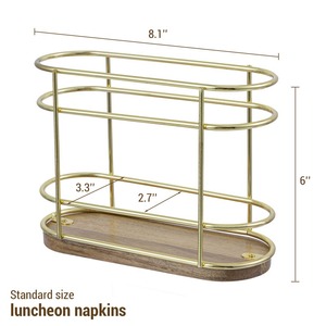 Porte-serviettes et mouchoirs verticaux en métal créatif avec design classique moderne et écologique pour les tables de café de restaurant à la maison - Product Image 3
