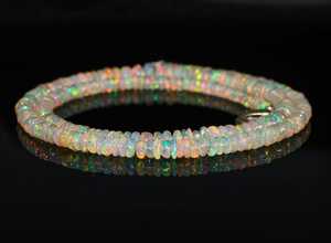 สร้อยคอโอปอลลูกปัดโอปอลของเอธิโอเปียแวววาวพร้อมไฟสีรุ้งเหมาะสำหรับเครื่องประดับสุดหรูและการสร้างสรรค์ตามสั่งอย่างสง่างาม - Product Image 2