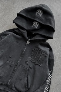 Streetwear personnalisé ensemble sweat à capuche et pantalon de survêtement pour hommes ensemble deux pièces en coton polaire de haute qualité - Product Image 4