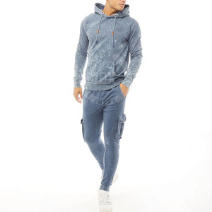 Different Color Acid Wash Tracksuits For Men Fashion Wear Plus Size New Design Acid Wash Tracksuits - Product Image 1