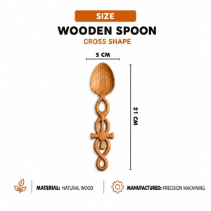 Cuillères à café en bois artisanal Doussie, assorties, avec manche sculpté à la main en forme de fleur, cuillères à dessert de luxe écologiques, vente en gros - Product Image 6