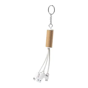 Portachiavi Ecologico Paplen con Cavo USB per Gadget Promozionali - Product Image 1