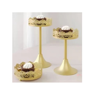 Gold Metal Dessert <b>Table</b> for Weddings Party Decorations and Cake <b>Displays</b> - Product Image 1