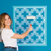 Grand gabarit de peinture en plastique personnalisé, pochoir mural réutilisable
