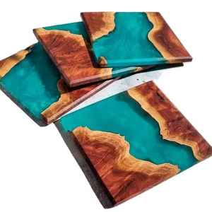Compre Posavasos de Resina y Madera Baratos, Hechos a Mano, Ecológicos, Reutilizables, de Alta Calidad para Mesa, Tapetes y Almohadillas de Calidad de Exportación - Product Image 5