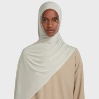 Hijab de Luxe Respirant Merrachi en Jersey Coton Premium Extensible, Châle Écharpe OEM pour Femme