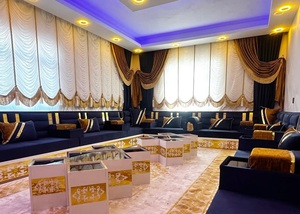 Conjunto de Sala de Estar Tradicional Árabe Majlis |   Tela Plegable Extensible Modular |   Personalizable |   Envío Gratuito a Todo el Mundo | - Product Image 1