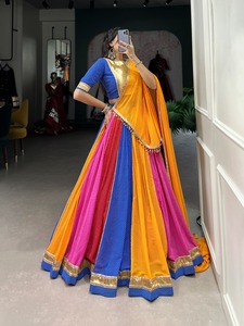 Derniers créateurs Multi Lehenga Choli by FabZone Faux Georgette Vêtements indiens et pakistanais imprimés - Product Image 5