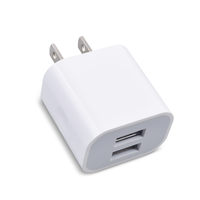 Pengisi Daya Cepat Rapid 10W Power Brick Cube dengan Dua Port USB, Proteksi OTP, PD/QC3.0, Colokan US/EU/AU