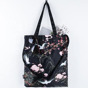 Bolsa de Mano Reutilizable Personalizada de Lona Rpet de Moda para Mujer con Cremallera para la Vida Diaria y Compras en el Supermercado - Product Image 1