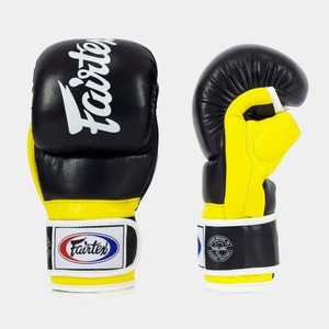 Gants de boxe MMA Fair tex noirs et jaunes de haute qualité, gants de kickboxing sur mesure, logo personnalisé, gants de boxe d'entraînement - Product Image 2