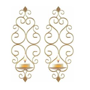 New Arrival Luxury Design Candle <b>Sconce</b> Two Black Coated Metal Candle <b>Wall</b> <b>Sconces</b> Candle Holder at Affordable Prices - Product Image 4