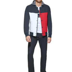 Custom Color <b>Canvas</b> Bomber <b>Jacket</b> for <b>Men</b> High Street Style Winter Windbreaker Hood Front Logo OEM Service Waterproof Reversible - Product Image 6