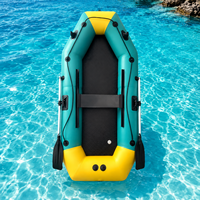 Bateau pneumatique robuste en PVC avec coque stable, plancher antidérapant et kit d'accessoires complet