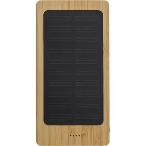 Power Bank Solare Ecologico in Bambù Joan, Gadget Promozionali - Product Image 2