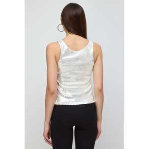 Chemise décontractée à sequins épais à bretelles avec logo sur le devant - Product Image 5