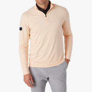 Camiseta Deportiva de Manga Larga con Cuello Alto para Hombre, Estilo Casual Elegante, Tejido de Punto Transpirable, Diseño Liso - Product Image 1