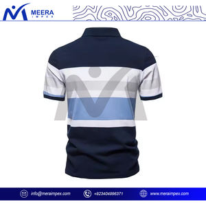 เสื้อโปโลพรีเมียมสำหรับผู้ชาย ดีไซน์ทันสมัย ปักโลโก้ได้ตามต้องการ แขนสั้น ผ้าฝ้ายถัก แห้งเร็ว เหมาะสำหรับกอล์ฟ รับผลิตแบบ ODM ปรับแต่งได้ - Product Image 4