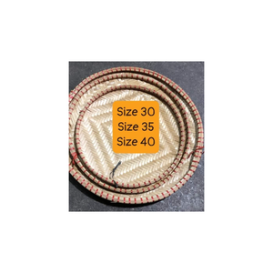 2024 nouveau panier de vannage moderne est fait de bambou et est en forme de cercle écologique avec un motif unique et traditionnel - Product Image 1