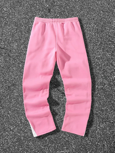 Pantalones de Hombre Rosa al por Mayor, Cómodos, Estilo Cargo, Bolsillos con Cremallera, Diseño Liso Teñido, Antiarrugas, Ropa Versátil para Hombre - Product Image 2