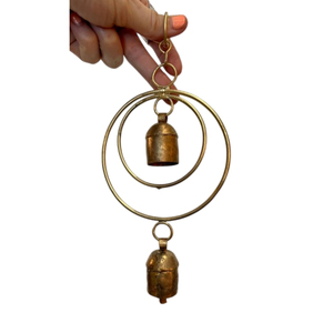 Attrayant tenture murale cloches plus haute qualité mixte métal en forme de coeur cuivre vent carillon cloches pour accessoire de décoration de la maison - Product Image 1