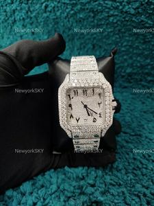 40 MM Fully Iced Out and Customized Hip Hop <b>Watch</b> Automatic Movement Moissanite Diamond Bust Down <b>Watch</b> - Product Image 2