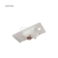 Pour rideaux classiques et contemporains : Éléments de fixation à œillets en plastique, motif vertical uni, technique pour fenêtres à la française, format corde