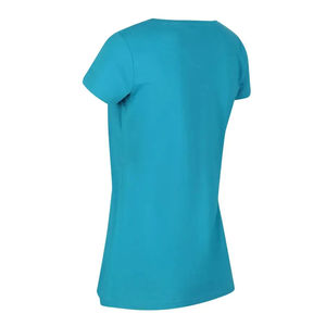 เสื้อยืดคอกลมแขนสั้นสำหรับผู้หญิงเสื้อยืดคอกลมสีทึบโลโก้ออกแบบได้ตามต้องการสำหรับฤดูร้อน - Product Image 5