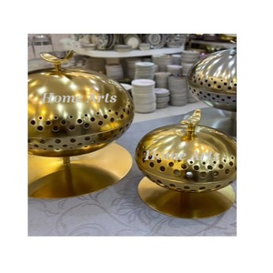 Newest Design Round Shape <b>Incense</b> Burner Top Quality Customized Size Wood <b>Oud</b> Burner With Meena Work In Bulk - Product Image 6
