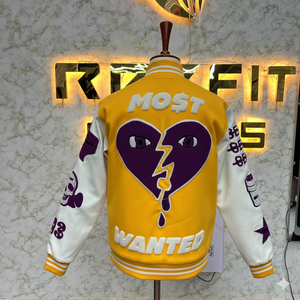 Veste pour homme en laine et en soie brodées de haute qualité avec fermeture à bouton couvert vestes Lettermen vestes - Product Image 2