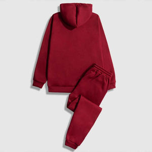 Ensemble de survêtement streetwear pour hommes, respirant, en coton-polyester épais, avec logo personnalisé, vente en gros - Product Image 2