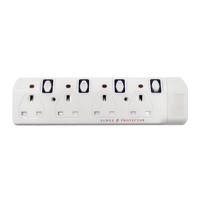Prise multiple d'extension de multiprise britannique 2/3/4/6 voies avec interrupteur indépendant et USB-A et USB-C
