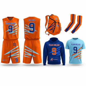 Tenues de basket-ball personnalisées pour les équipes sportives, les jeunes et les hommes, ensemble de vêtements de sport, vente en gros de tenues de basket-ball, tenue de basket-ball respirante, ensemble de basket-ball - Product Image 1