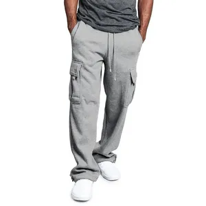 Pantalones de chándal Cargo de lana pesada, pantalones holgados deportivos de moda, pantalones para correr con bolsillos, pantalones deportivos, pantalones de Fitness para gimnasio para hombres - Product Image 3
