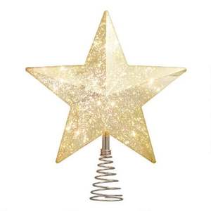 Haute vente en métal décoration d'arbre de Noël étoiles design unique étoiles scintillantes facile à suspendre étoiles en métal portables légères - Product Image 1