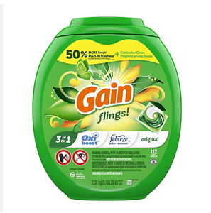 น้ำยาซักผ้า Gain Flings Pacs พร้อม Oxi Boost และ Febreze กลิ่นดั้งเดิมนับ112 - Product Image 5