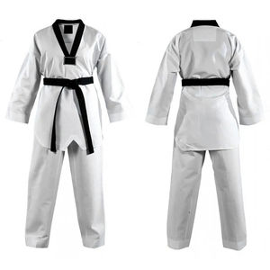Uniforme de Taekwondo personalizado de alta calidad, equipo de artes marciales de entrenamiento Unisex de algodón mixto transpirable, más vendido con logotipo personalizado - Product Image 3