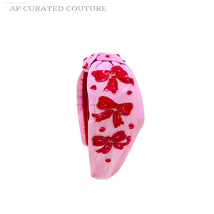 2025 Nueva colección de accesorios para el cabello hechos a mano de La India Venta caliente diademas con cuentas de corazón de San Valentín - Product Image 2