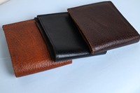 Dompet Kulit Asli Premium Buatan Tangan Motif Titik Lipat, Pendek, Portabel, Multifungsi 7 Inci untuk Kebutuhan Sehari-hari Pria