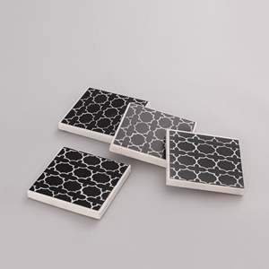 Handcrafted Marble Finish 4x4 Inches Decorative Coasters - Product Image 1