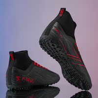 SAIFEINU des prix raisonnables en stock chaussure de football doux haute cheville chaussures de football gomme crampons furbol semelles chaussures pour le football