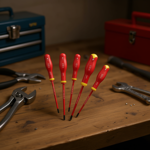 Juego de 5 destornilladores delgados para tornillos de ranura y Phillips de 1000 V para uso diario - Product Image 3