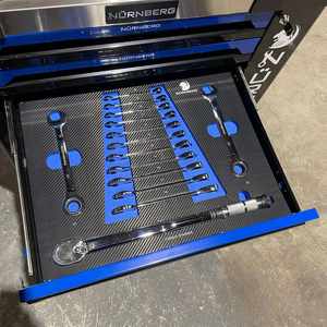 Nouvelle boîte à outils portable, étanche, 7 tiroirs, en alliage d'aluminium chromé, anti-poussière, ensemble complet, design à roulettes, verrouillable - Product Image 2