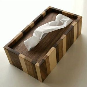 Caja de pañuelos de madera de gran calidad, diseño antiguo, caja de pañuelos de forma cuadrada hecha a mano para utensilios de cocina, caja de pañuelos - Product Image 6