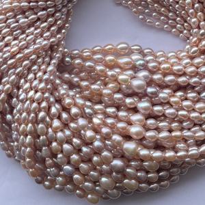 6x4mm 8x10mm Natural Rosa Color perlas de agua dulce gotas hebra AAA grado IGI certificado para la fabricación de joyas - Product Image 3