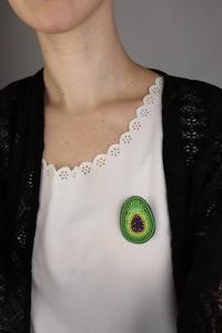 Broches perlées Broche design faite à la main. Accessoires de haute qualité. Broche design unique. Baby shower meilleur cadeau. - Product Image 3