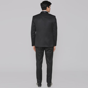 ชุดสูทผู้ชายแบบขายส่ง ผ้าทึบ สำหรับเจ้าบ่าว งานแต่งงาน ชุดทักซิโด้ กระดุมสองเม็ด สั่งตัดได้ ผ้าโพลีเอสเตอร์ 100% กันยับ - Product Image 4
