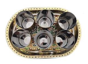 Fabrication de chargeurs en acier inoxydable dorés, métal moderne, revêtement en poudre, capacité de 350 ml, plat de service, plat à dîner, plateau de mariage - Product Image 5